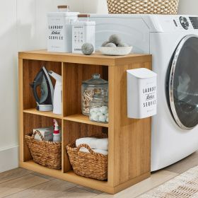 4 Cube Storage Organizer, Light Honey