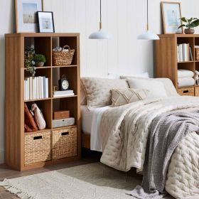 8 Cube Storage Organizer, Light Honey