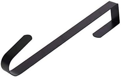 15" Wreath Hanger for Front Door,Sturdy Steel Wreath Door Hanger,Over The Door Hanger Hook (Black,1)